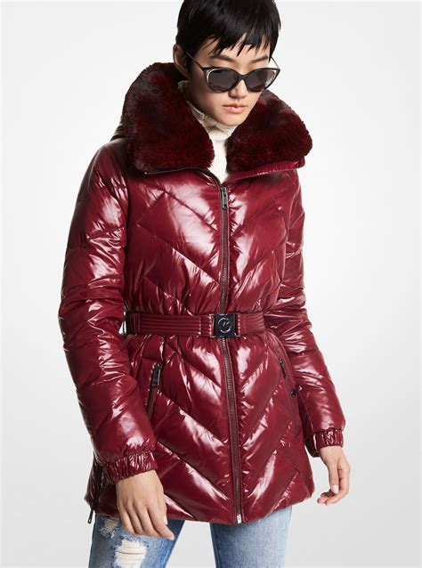 Michael Michael Kors Belted Puffer Jacket 